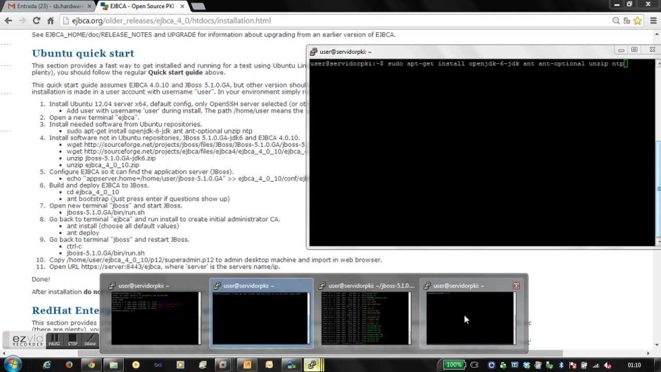 screenshot of EJBCA Enterprise